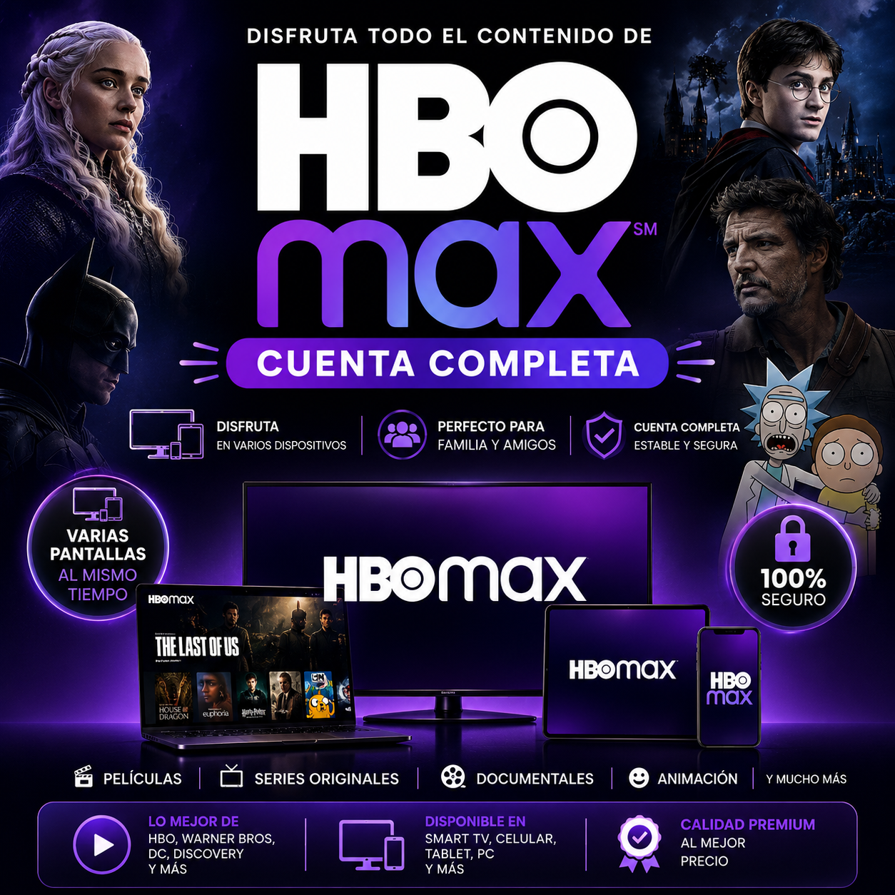 HBO MAX ESTÁNDAR COMPLETA (1 MES)