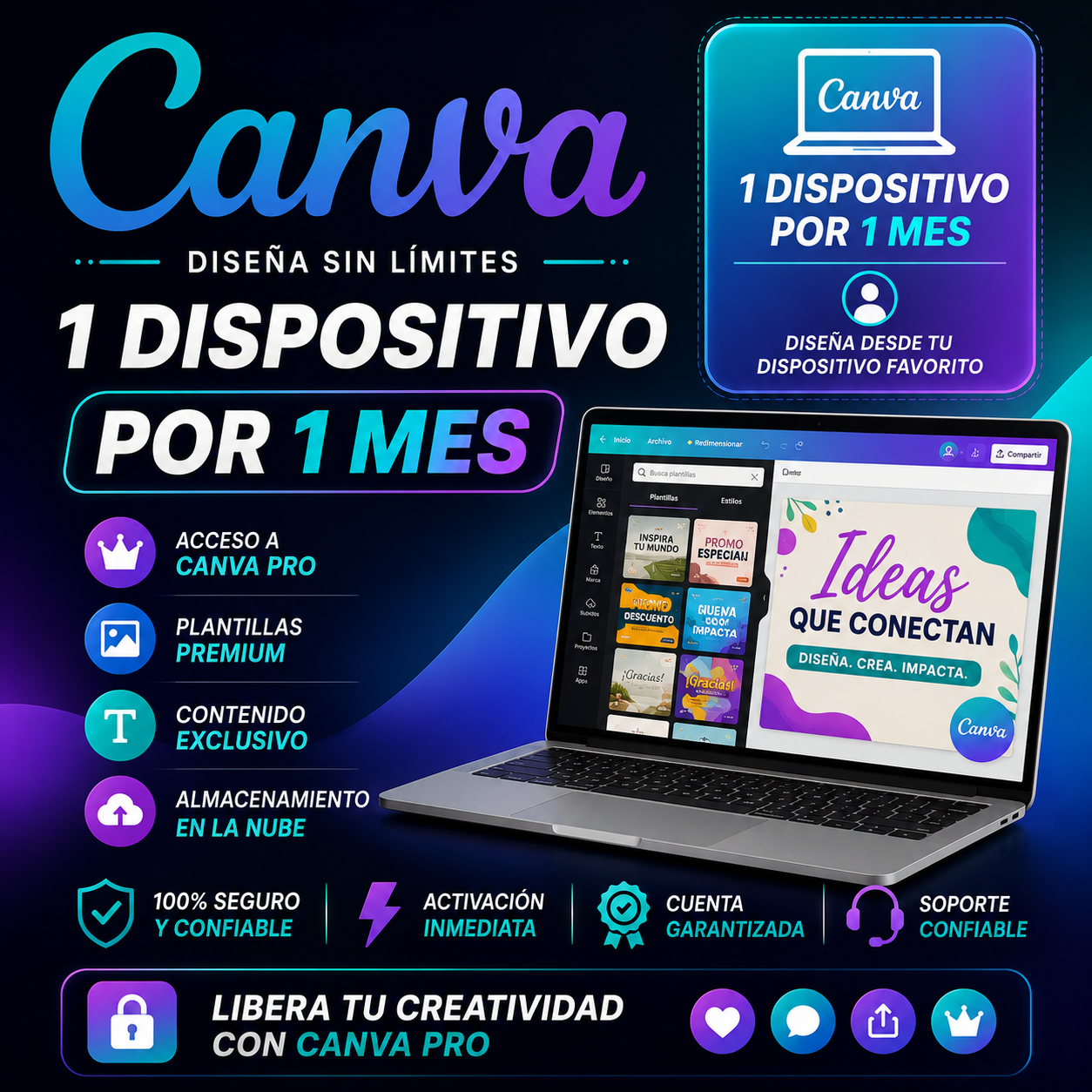 CANVA (1 DISPOSITIVO, 1 MES)