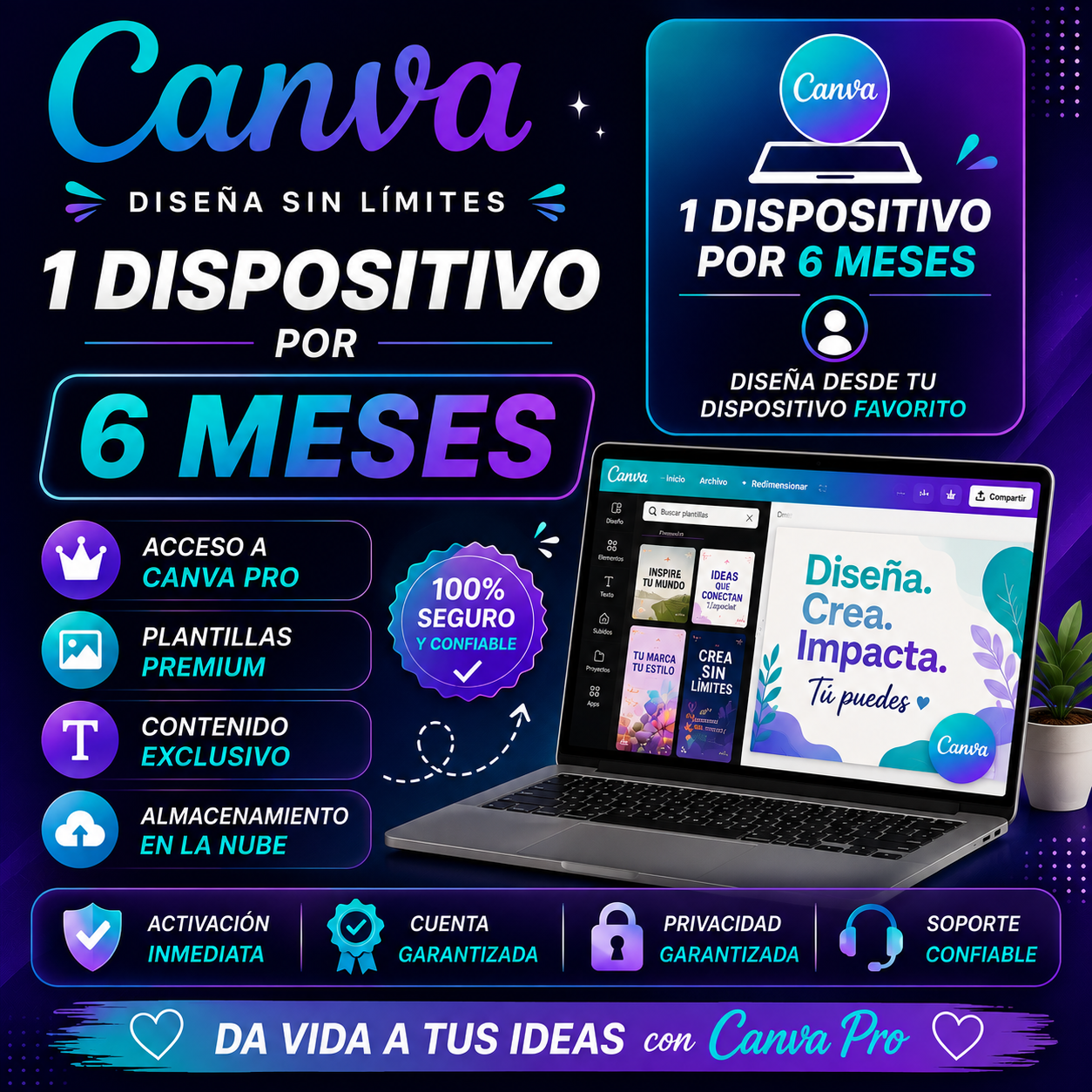 CANVA EDU (1 DISPOSITIVO, 6 MESES)